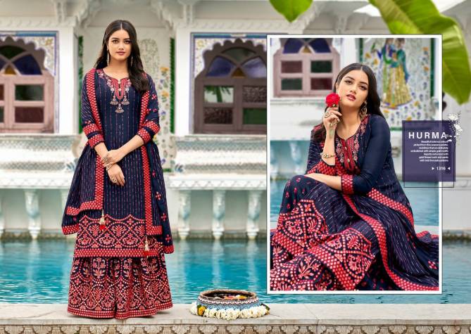 Eba Hurma 35 Nx Festive Wear Georgette Heavy Work Embroidery Salwar Kameez Collection